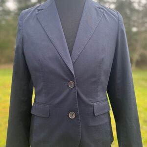 BANANA REPUBLIC Blazer | Navy Blue 2 Button Long Sleeve Jacket | Womens 8